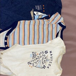 3 baby Nautica bodysuits